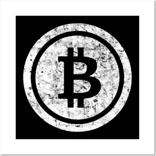 Bitcoin BTC coin Crypto coin Cryptocurrency Posters and Art